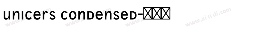 unicers condensed字体转换